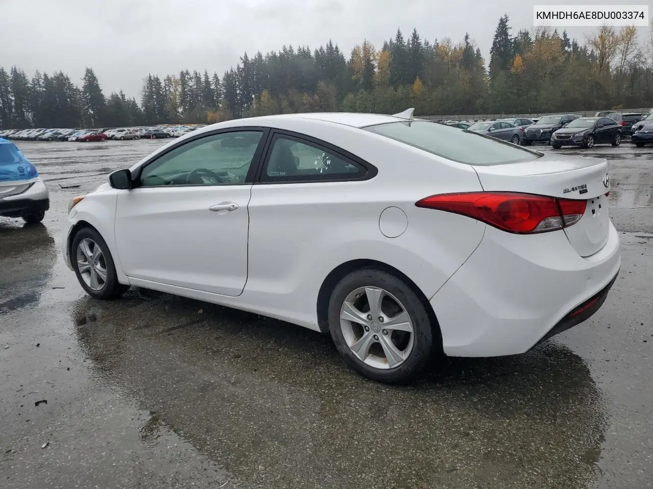 KMHDH6AE8DU003374 2013 Hyundai Elantra Coupe Gs