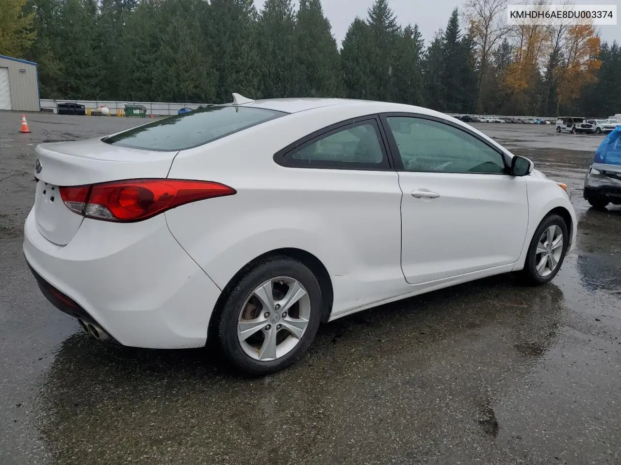 KMHDH6AE8DU003374 2013 Hyundai Elantra Coupe Gs