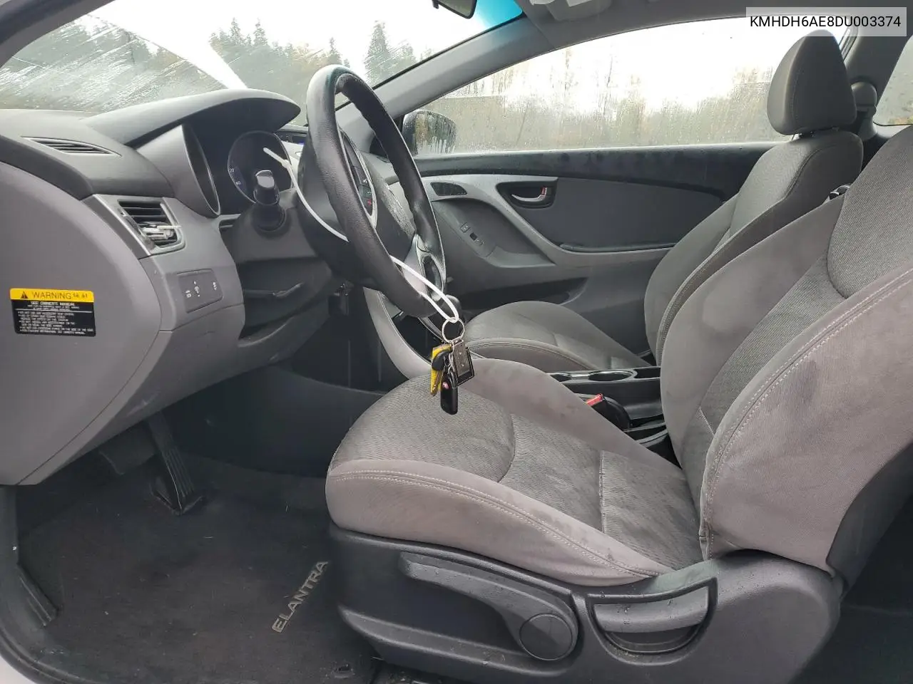 KMHDH6AE8DU003374 2013 Hyundai Elantra Coupe Gs