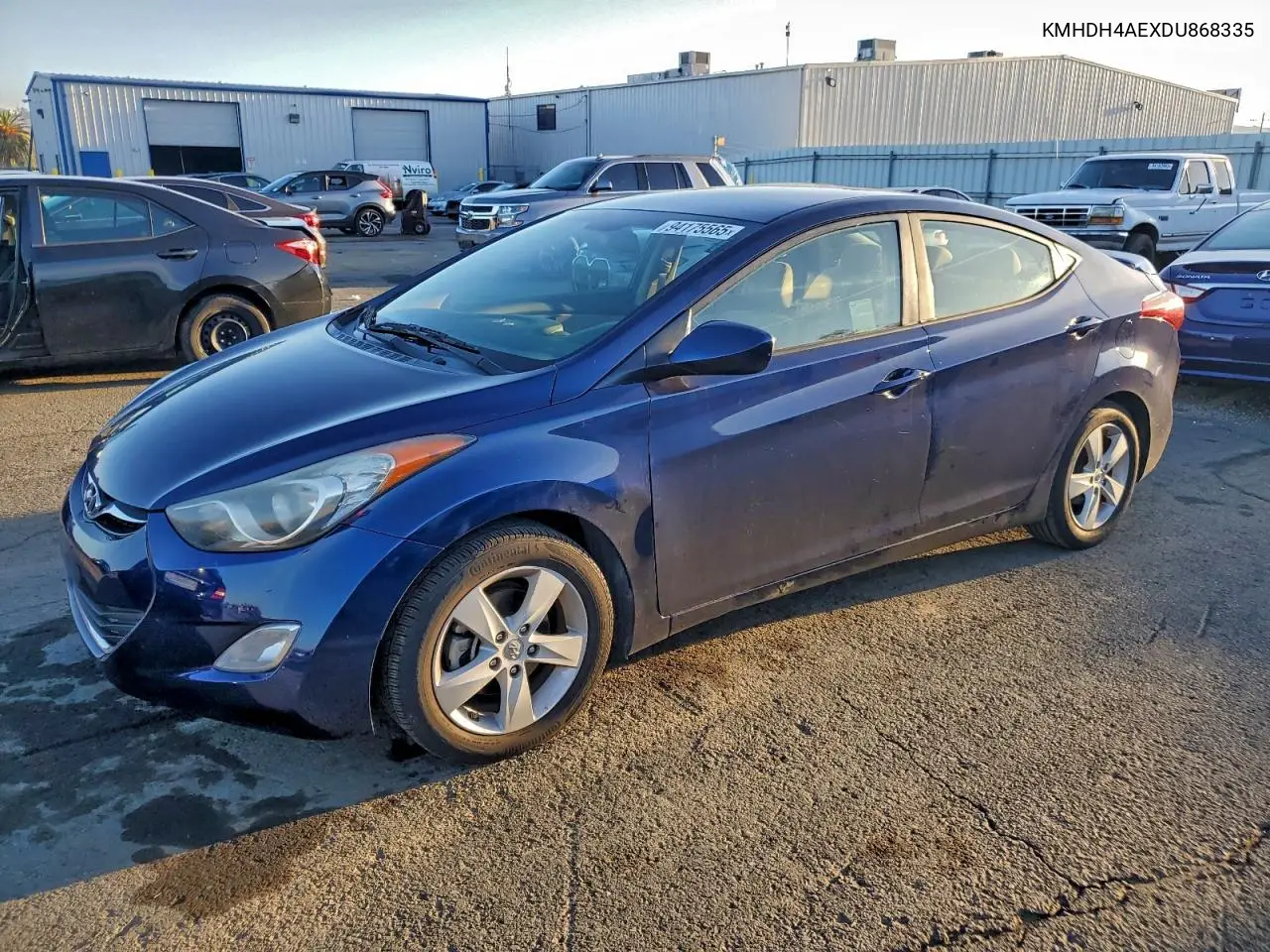 KMHDH4AEXDU868335 2013 Hyundai Elantra Gls