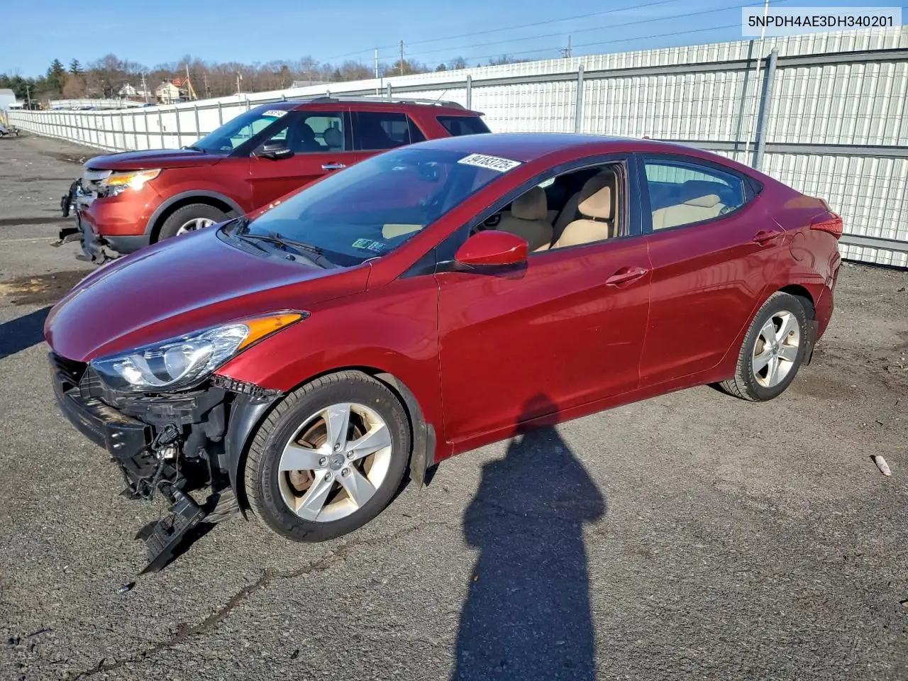5NPDH4AE3DH340201 2013 Hyundai Elantra Gls