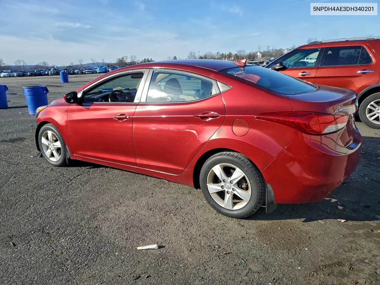 5NPDH4AE3DH340201 2013 Hyundai Elantra Gls