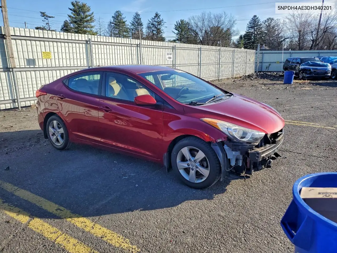 5NPDH4AE3DH340201 2013 Hyundai Elantra Gls