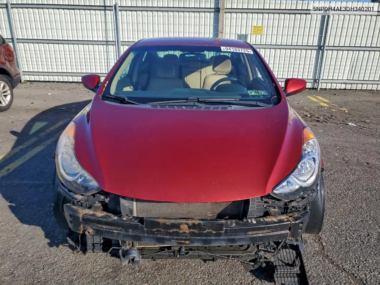 5NPDH4AE3DH340201 2013 Hyundai Elantra Gls