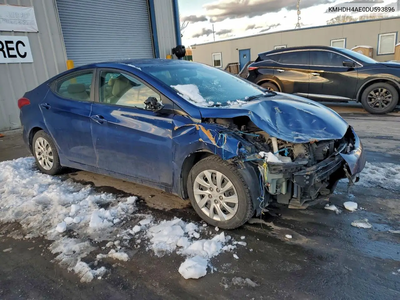 KMHDH4AE0DU593896 2013 Hyundai Elantra Gls