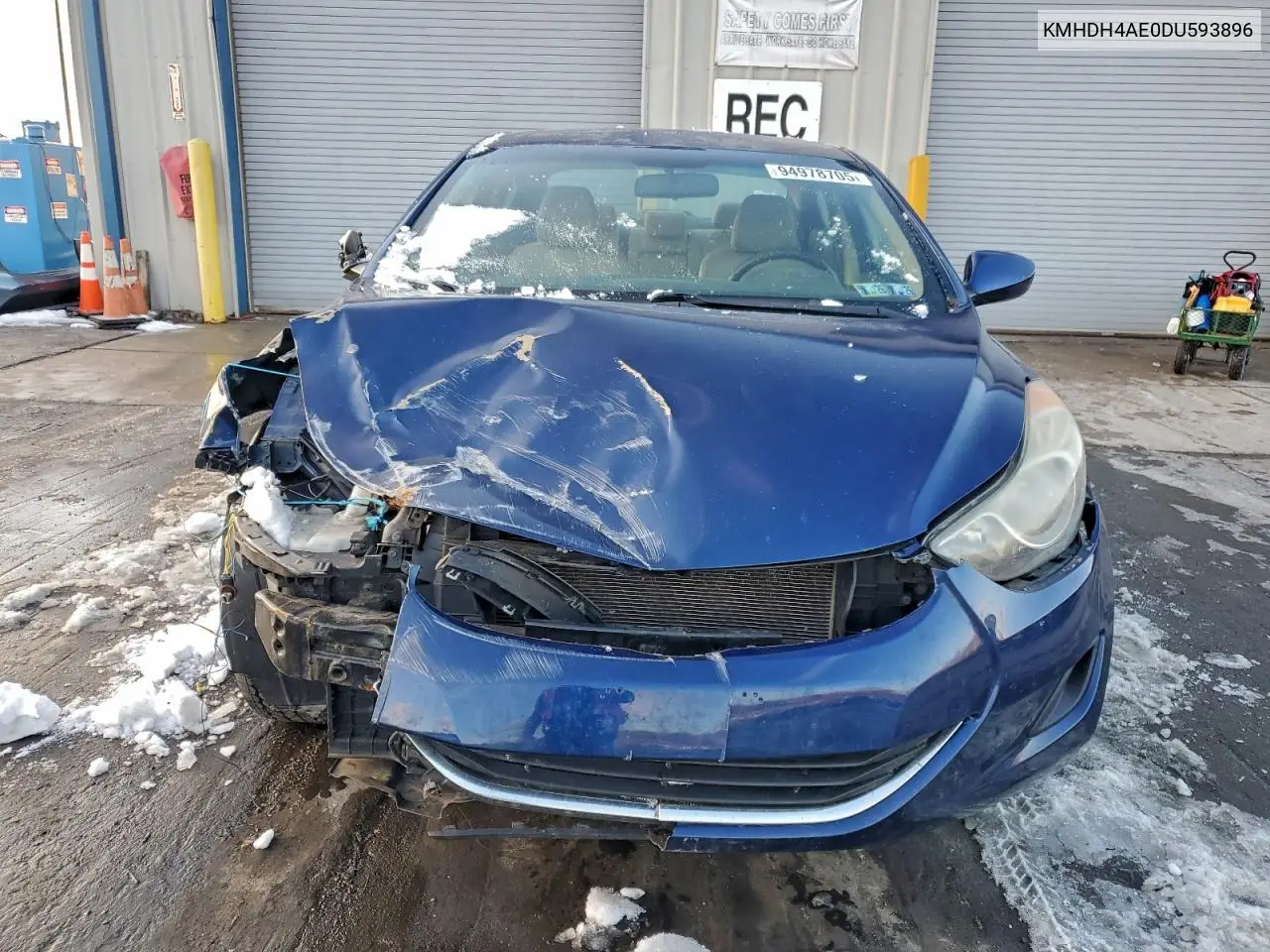 KMHDH4AE0DU593896 2013 Hyundai Elantra Gls