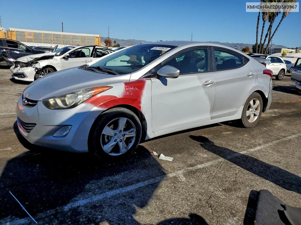 KMHDH4AE2DU583967 2013 Hyundai Elantra Gls