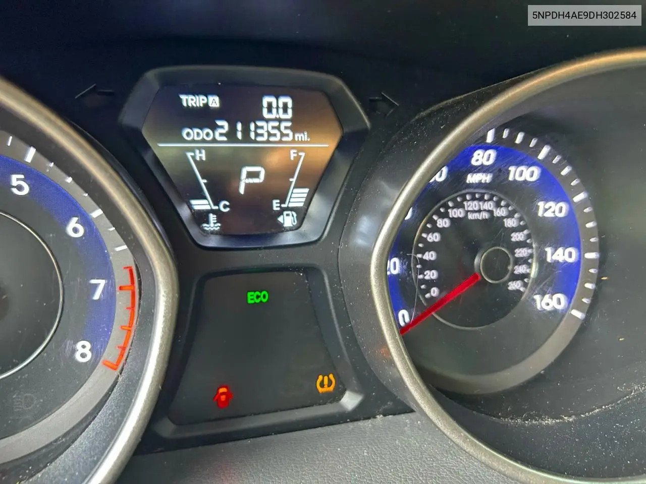 5NPDH4AE9DH302584 2013 Hyundai Elantra Gls