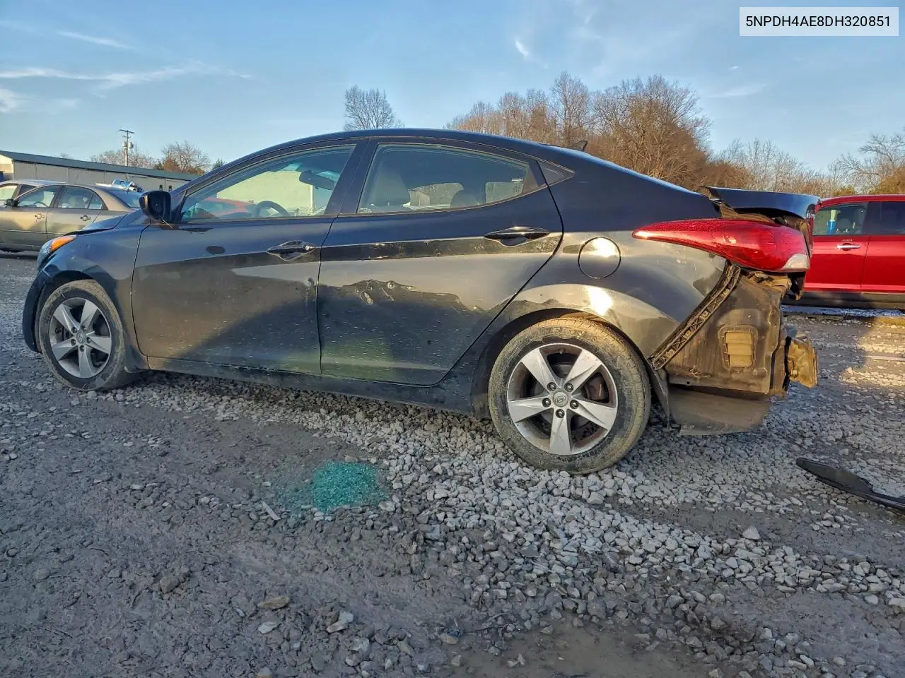 5NPDH4AE8DH320851 2013 Hyundai Elantra Gls