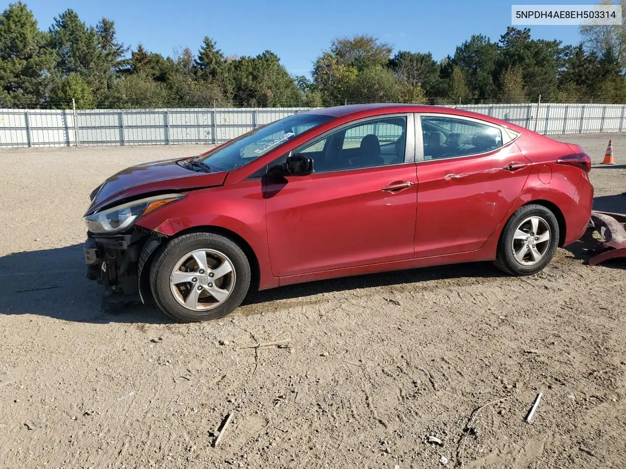 5NPDH4AE8EH503314 2014 Hyundai Elantra Se
