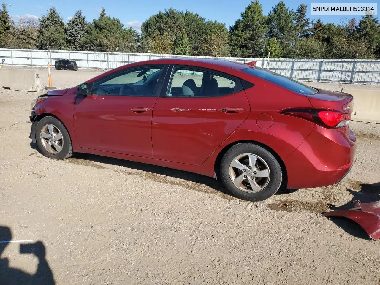 5NPDH4AE8EH503314 2014 Hyundai Elantra Se