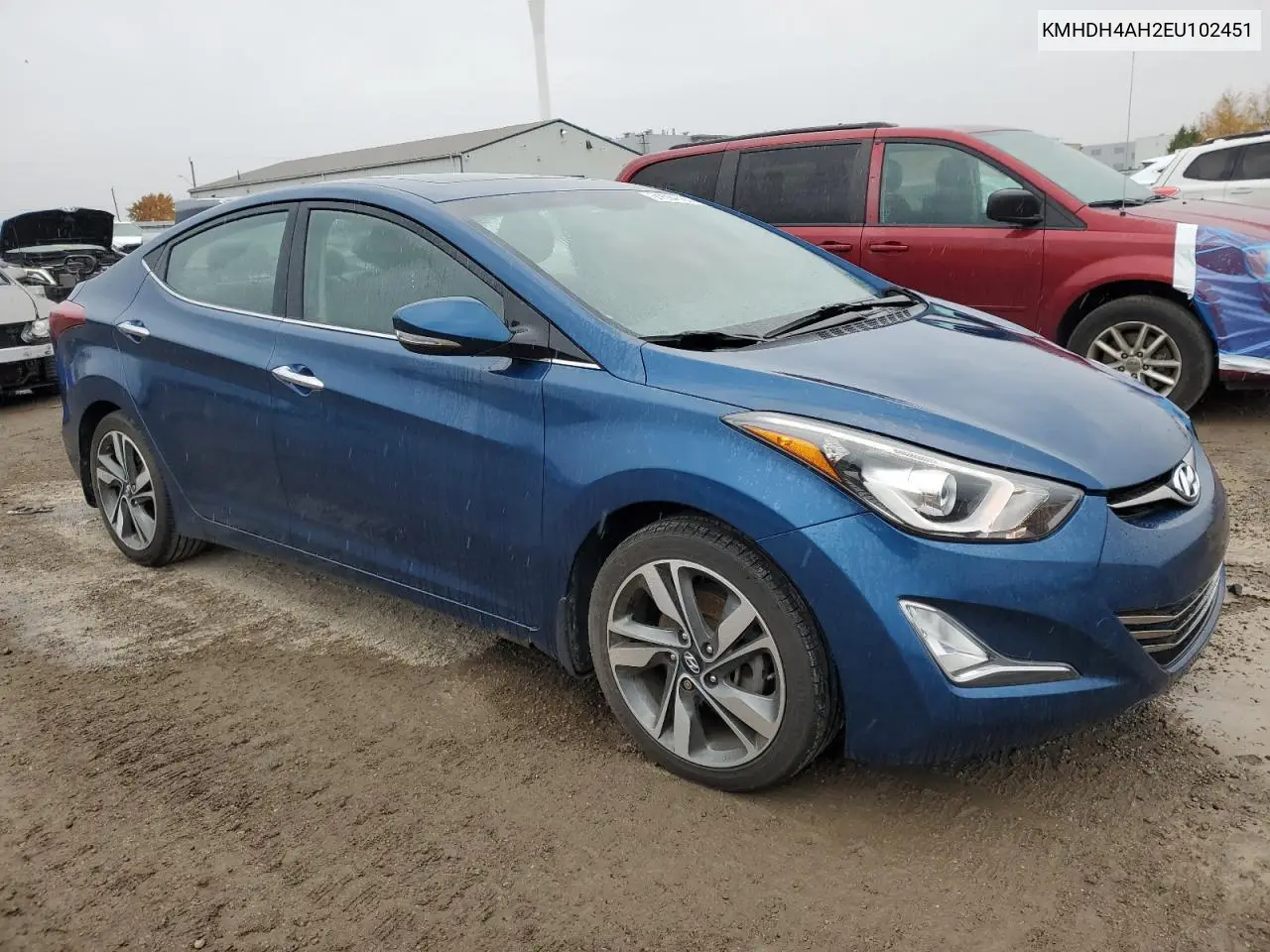 KMHDH4AH2EU102451 2014 Hyundai Elantra Se