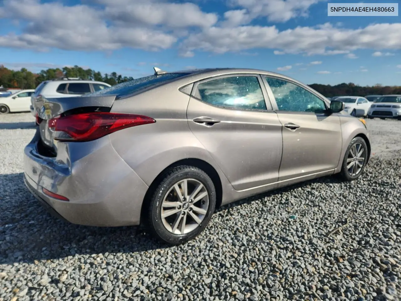 5NPDH4AE4EH480663 2014 Hyundai Elantra Se