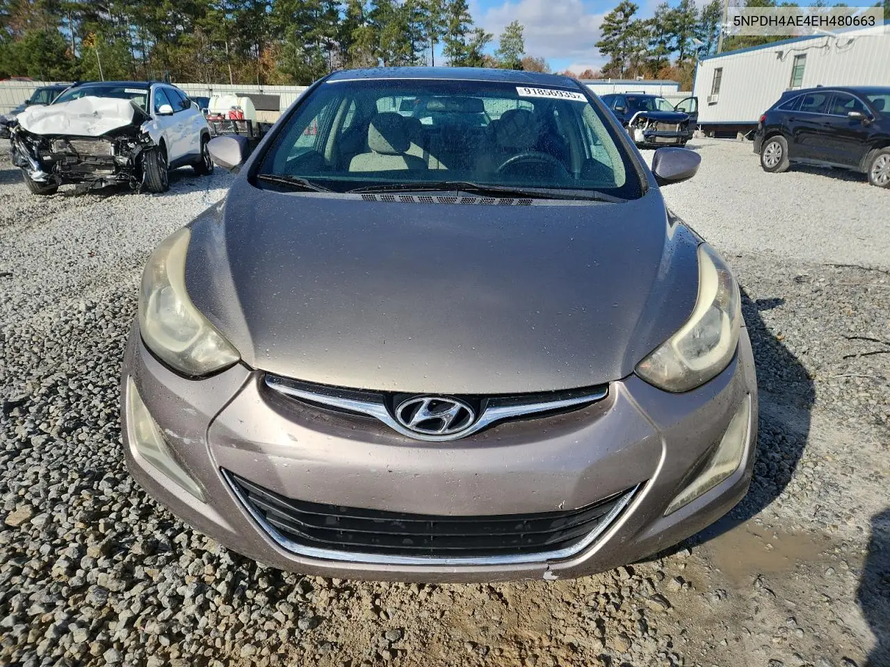 5NPDH4AE4EH480663 2014 Hyundai Elantra Se