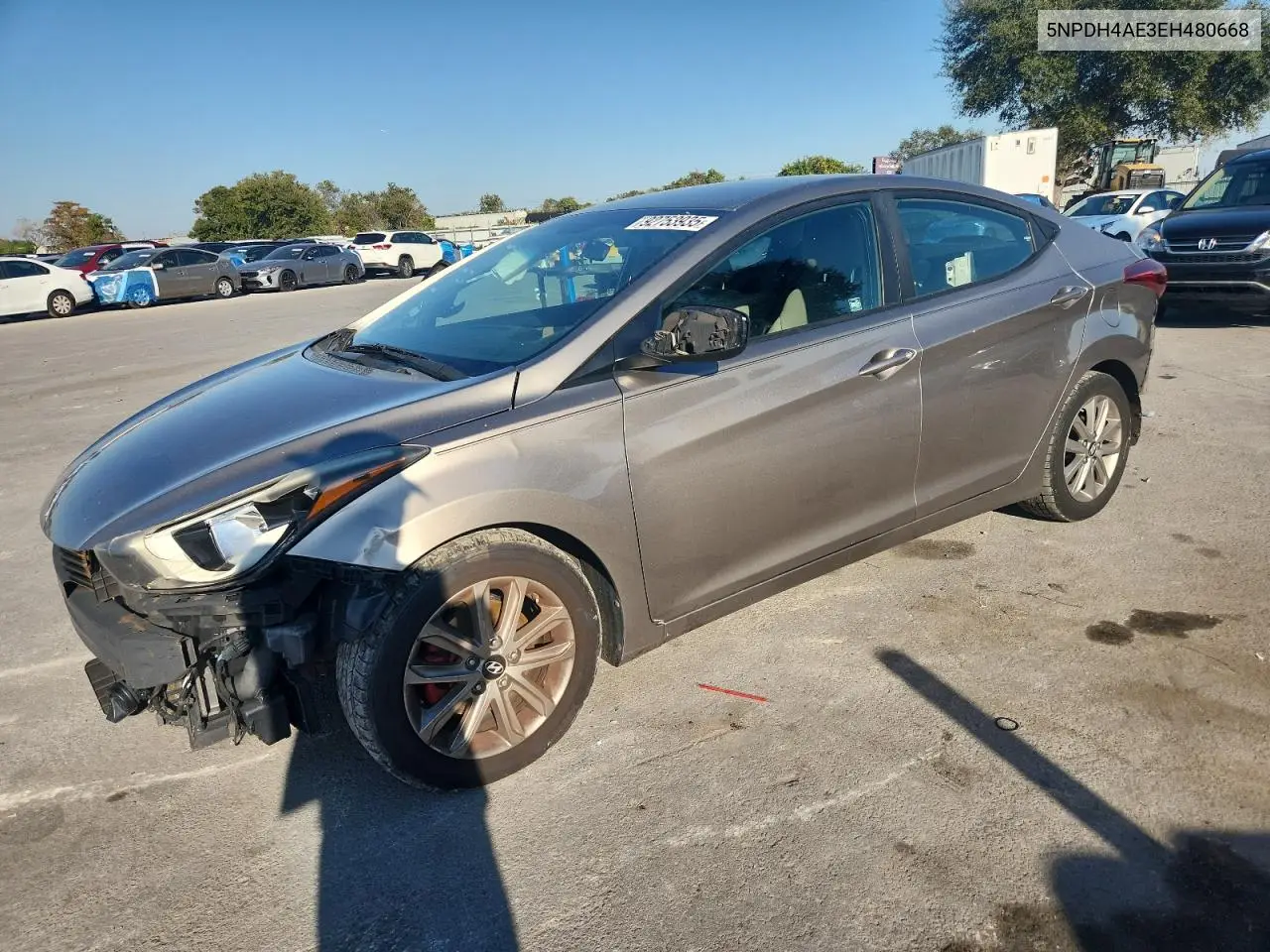 5NPDH4AE3EH480668 2014 Hyundai Elantra Se