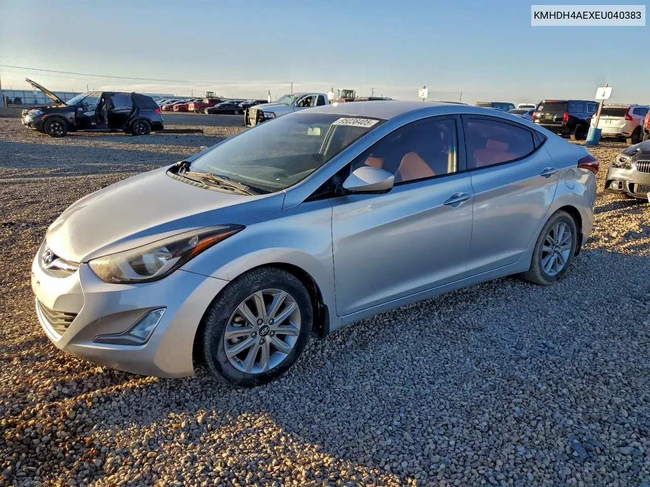 KMHDH4AEXEU040383 2014 Hyundai Elantra Se