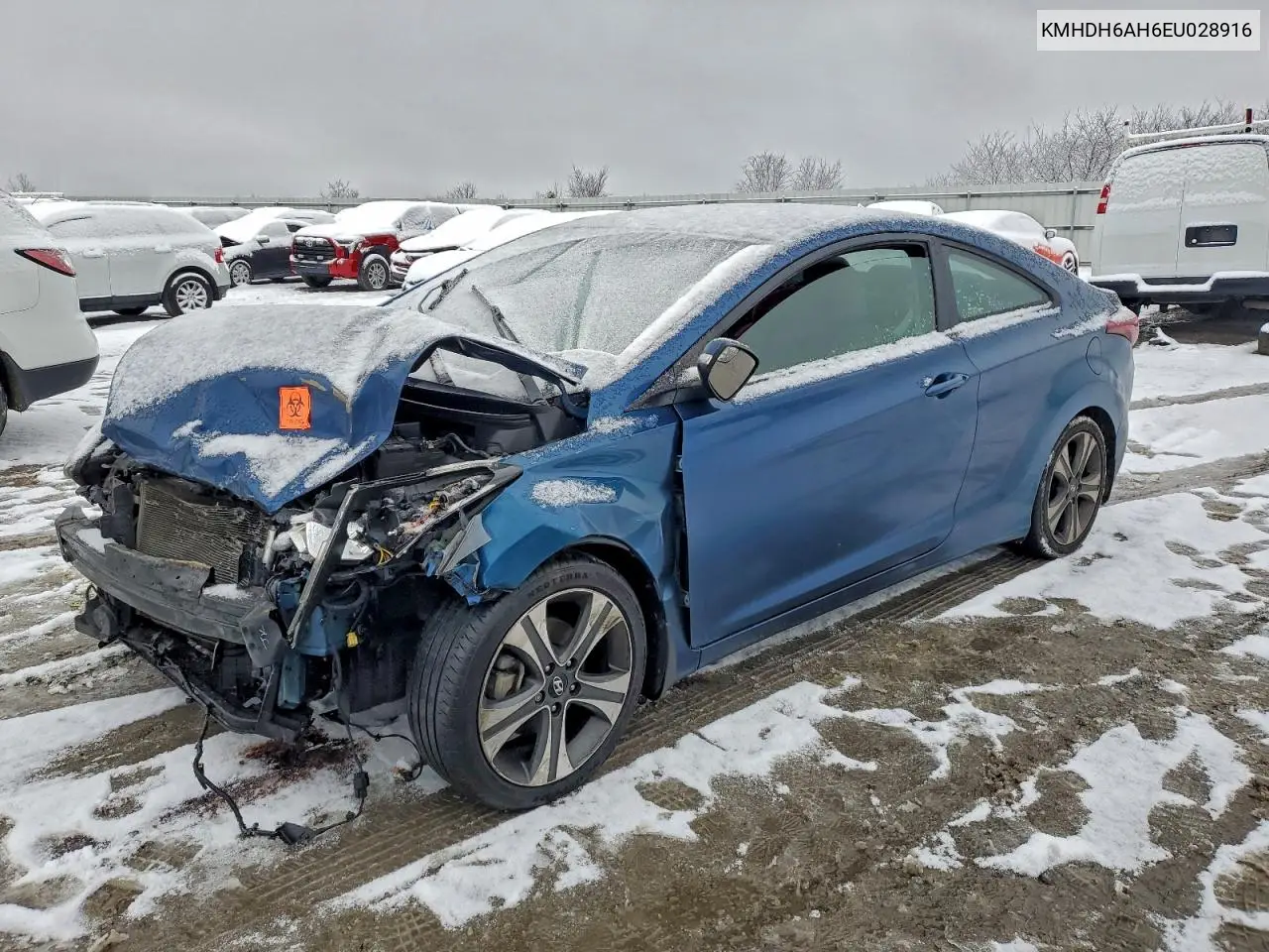 KMHDH6AH6EU028916 2014 Hyundai Elantra Coupe Gs