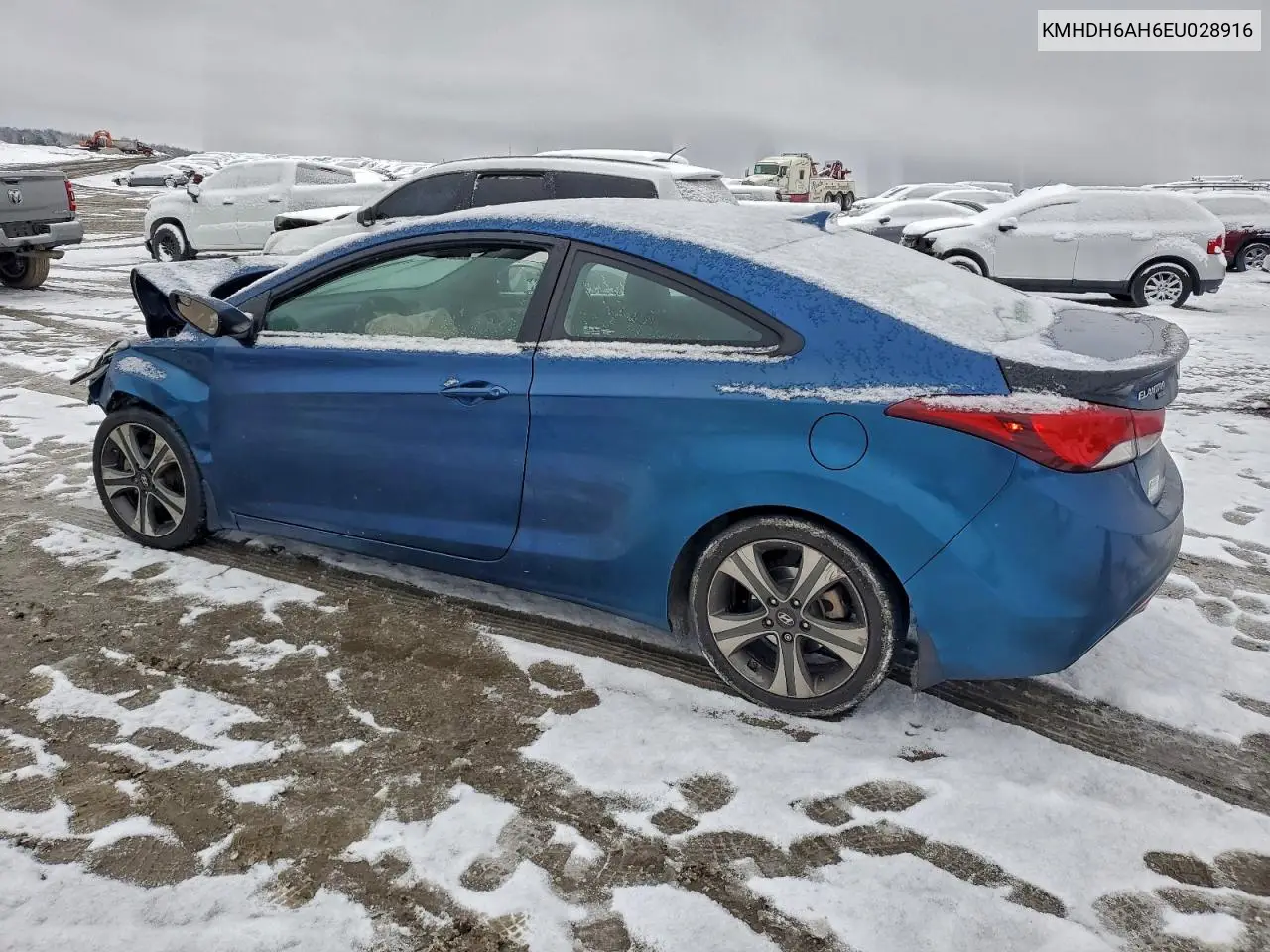 KMHDH6AH6EU028916 2014 Hyundai Elantra Coupe Gs