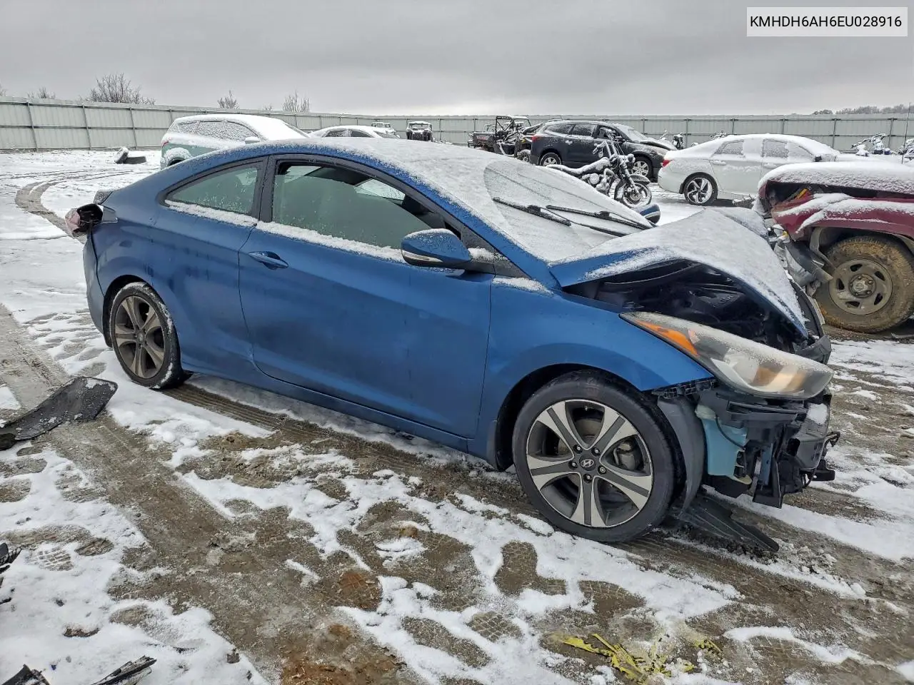 KMHDH6AH6EU028916 2014 Hyundai Elantra Coupe Gs