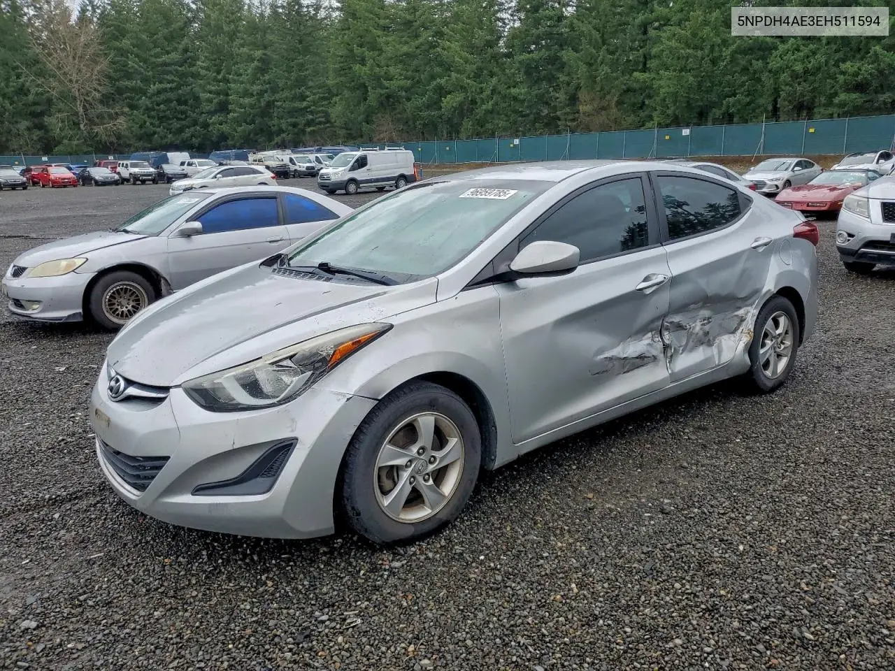 5NPDH4AE3EH511594 2014 Hyundai Elantra Se