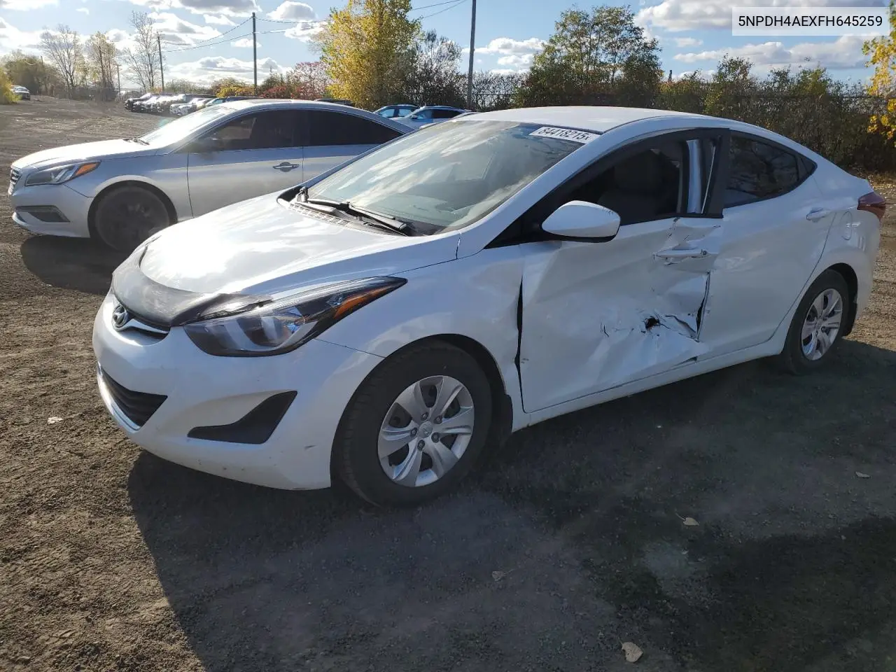 5NPDH4AEXFH645259 2015 Hyundai Elantra Se