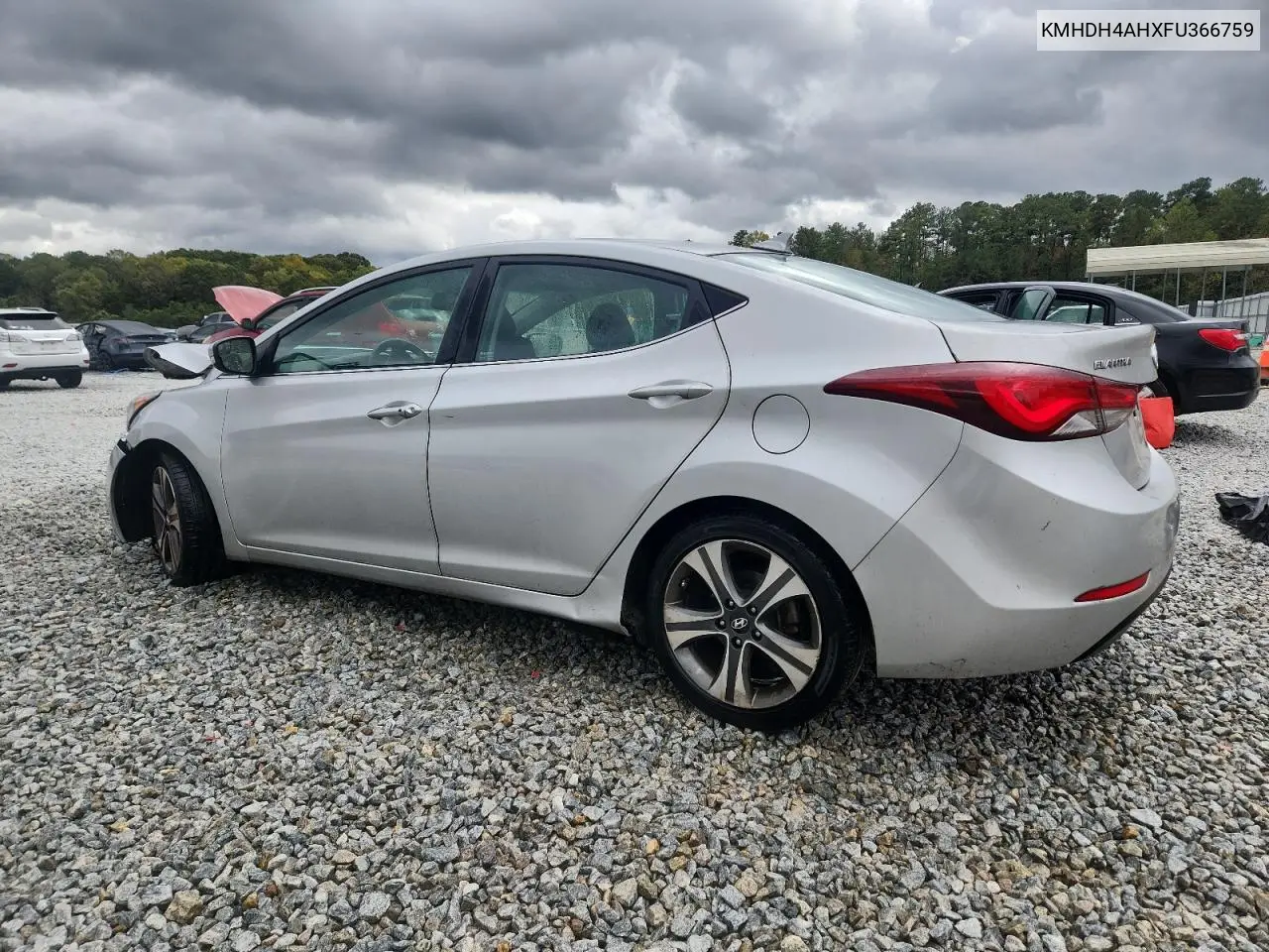 KMHDH4AHXFU366759 2015 Hyundai Elantra Se