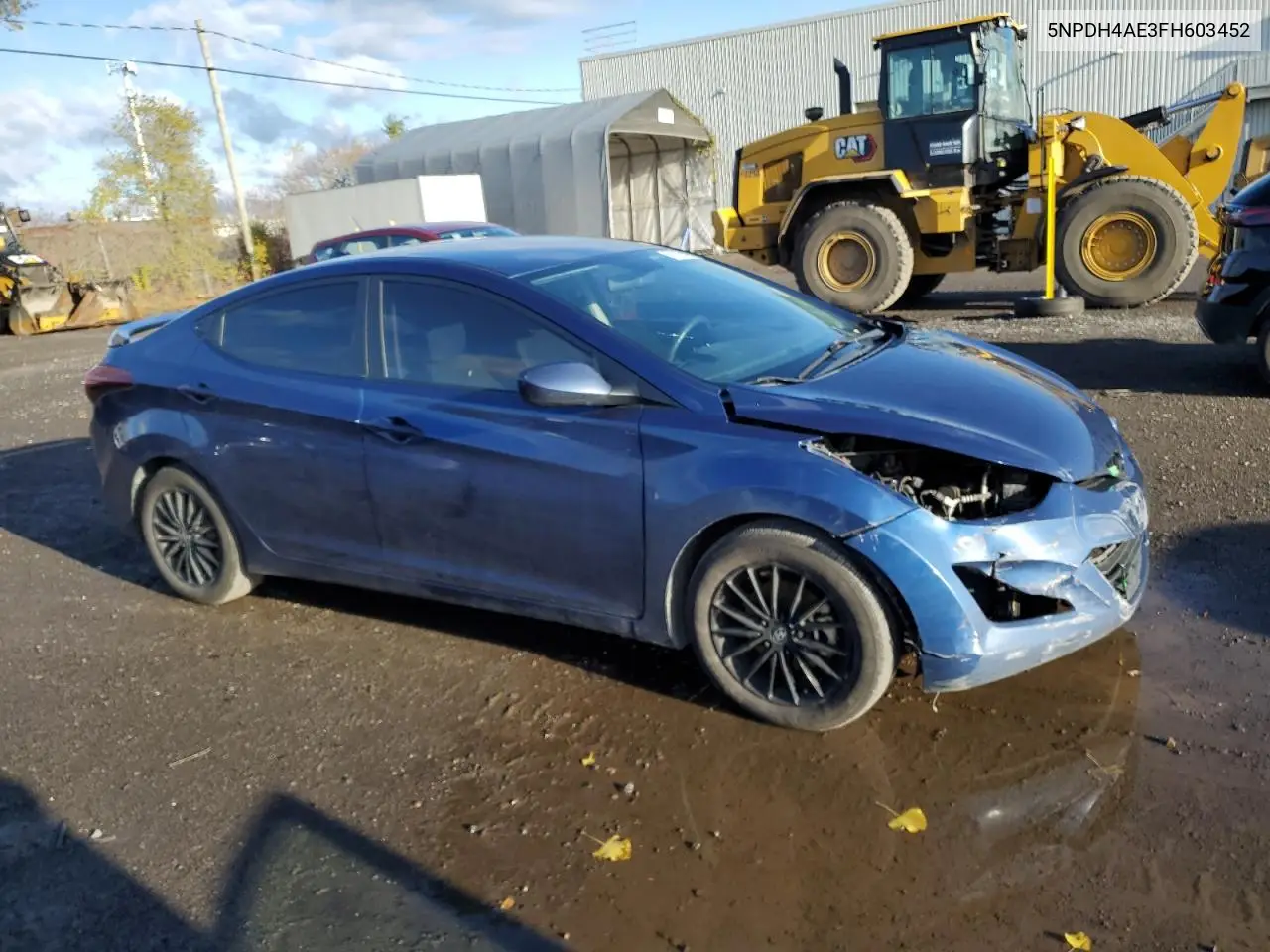 5NPDH4AE3FH603452 2015 Hyundai Elantra Se