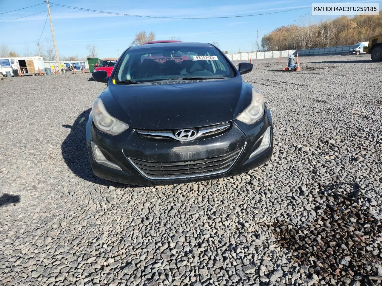 KMHDH4AE3FU259185 2015 Hyundai Elantra Se