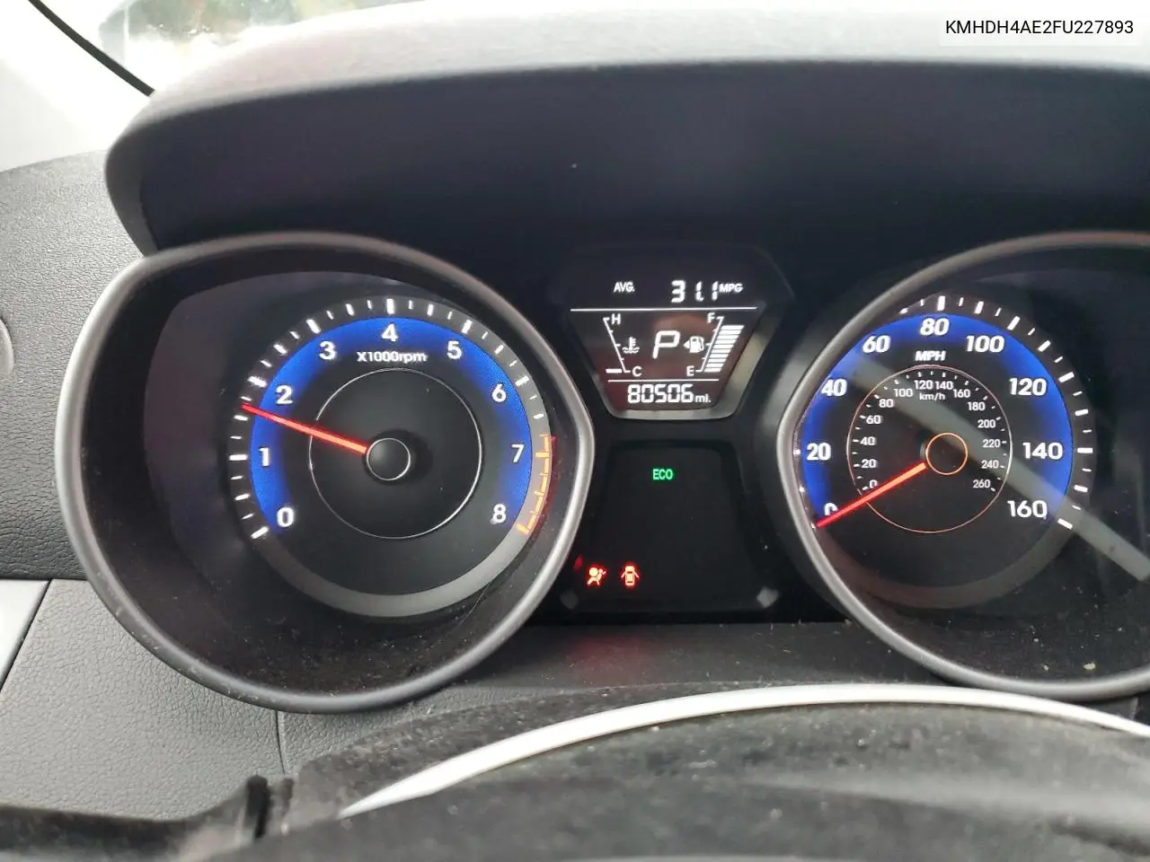 KMHDH4AE2FU227893 2015 Hyundai Elantra Se