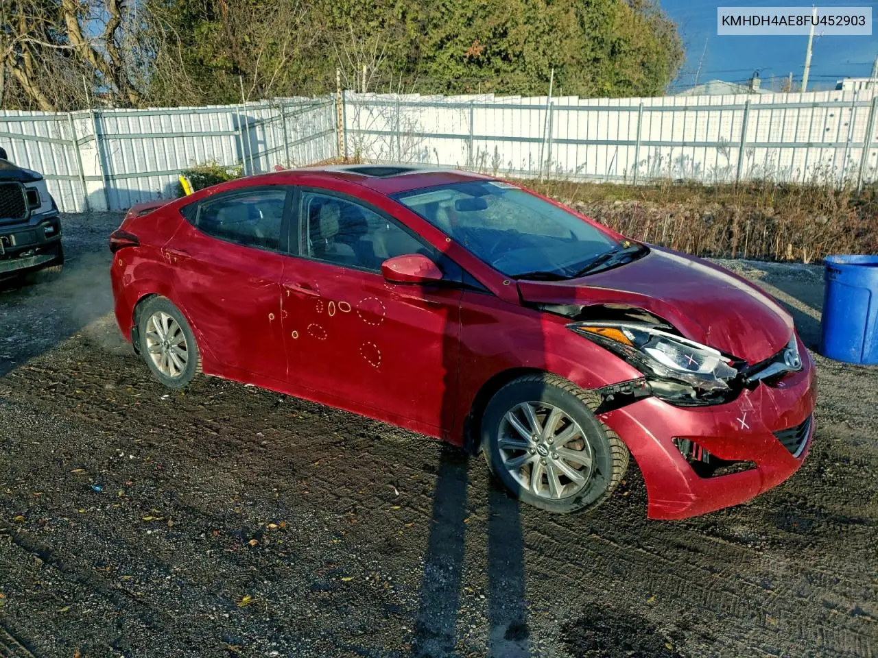 KMHDH4AE8FU452903 2015 Hyundai Elantra Se