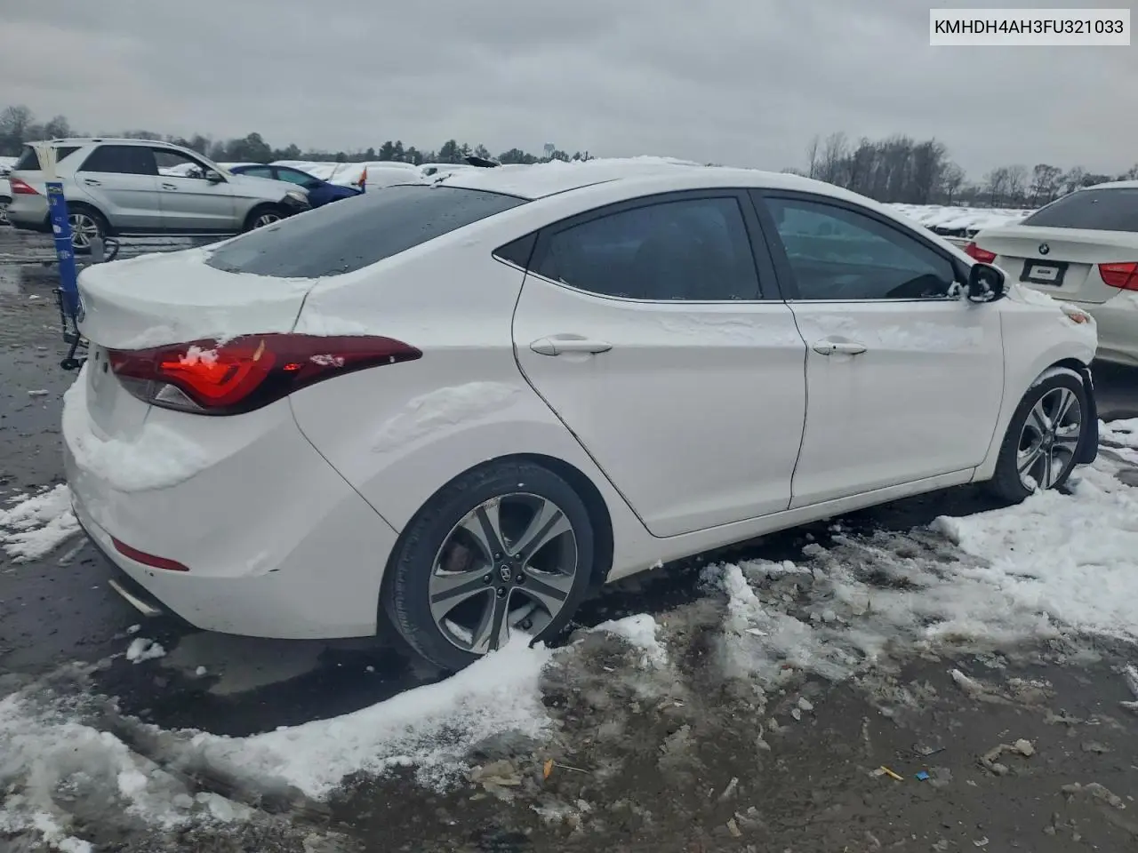 KMHDH4AH3FU321033 2015 Hyundai Elantra Se