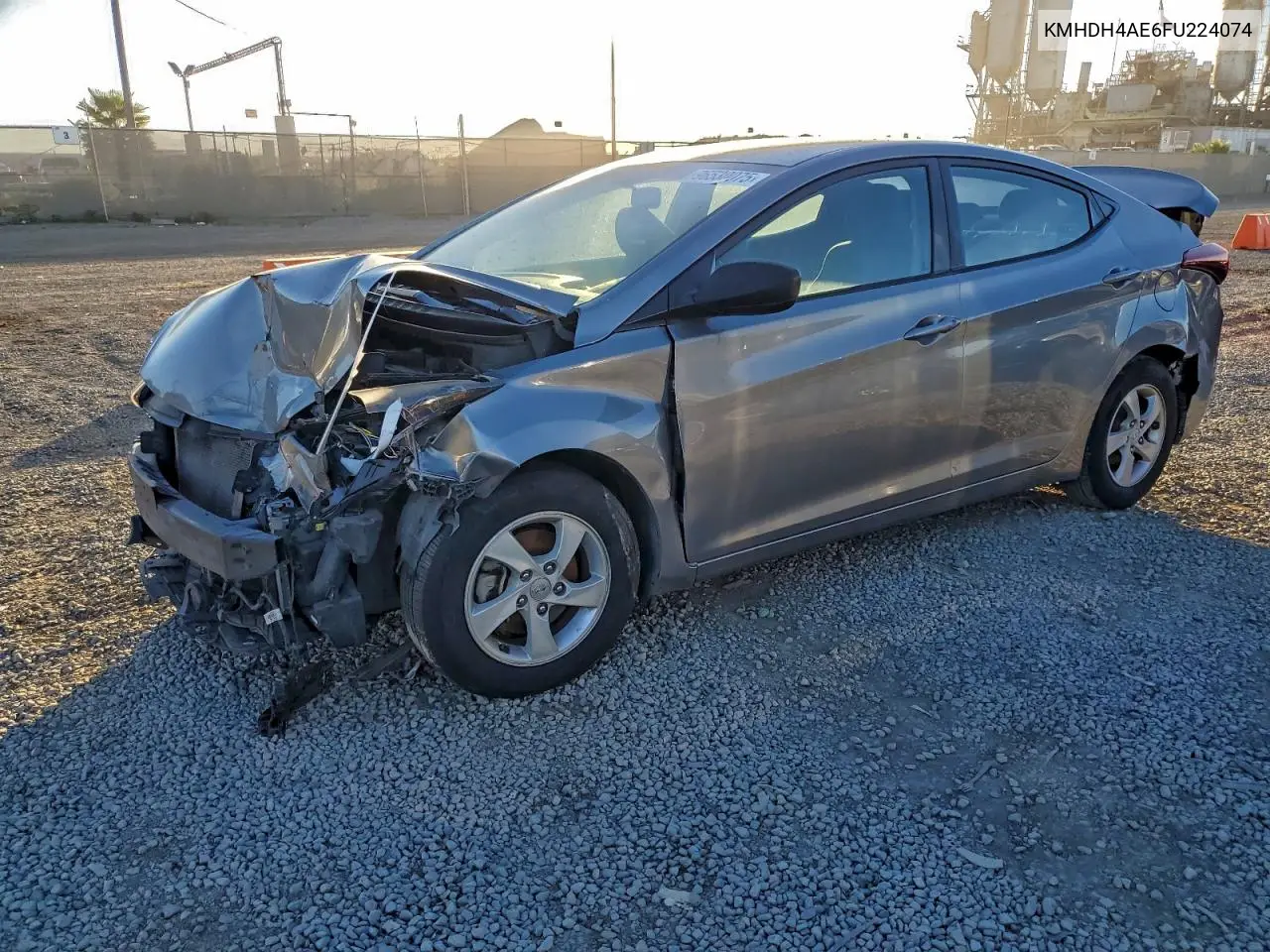 KMHDH4AE6FU224074 2015 Hyundai Elantra Se