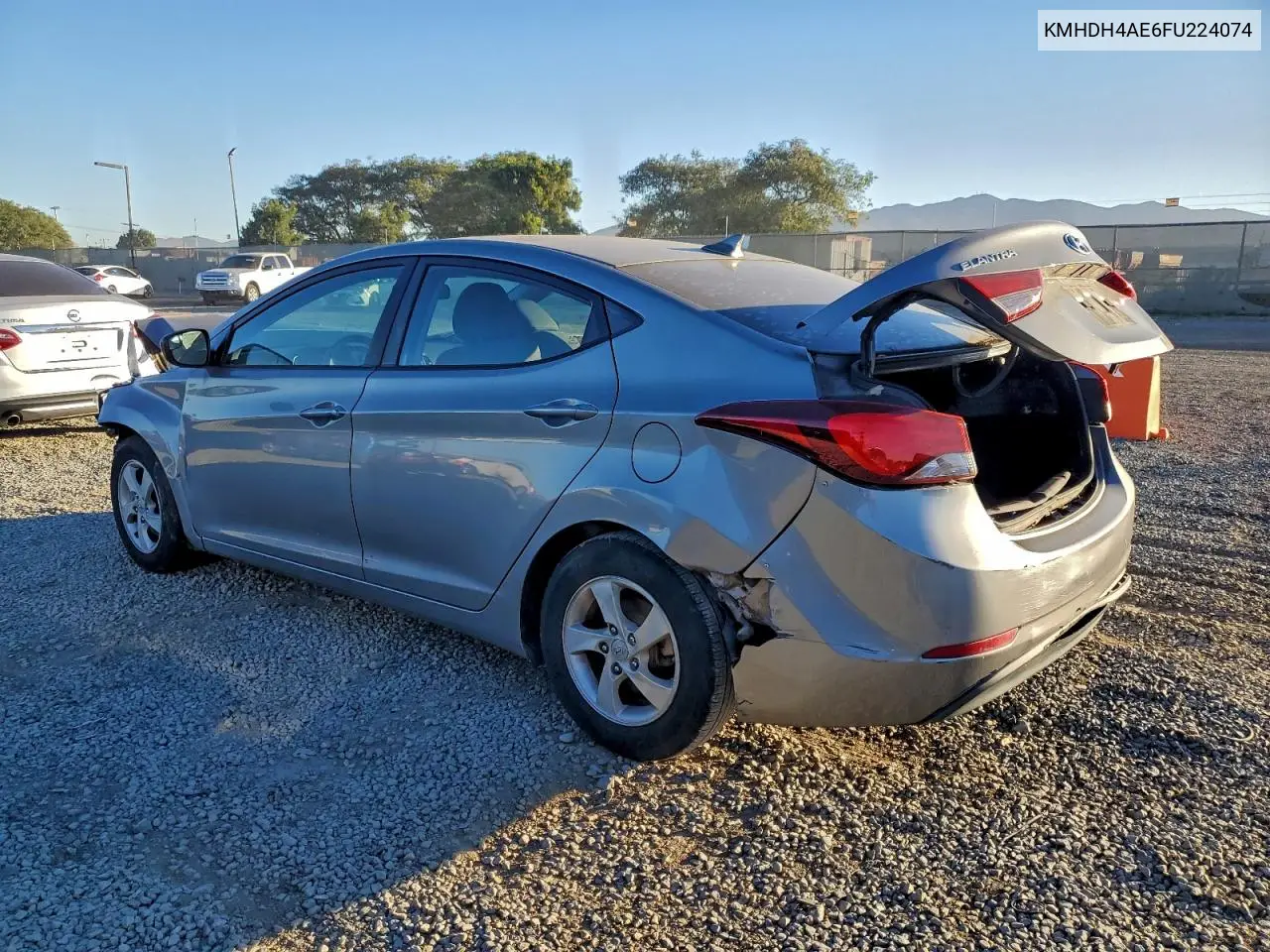 KMHDH4AE6FU224074 2015 Hyundai Elantra Se