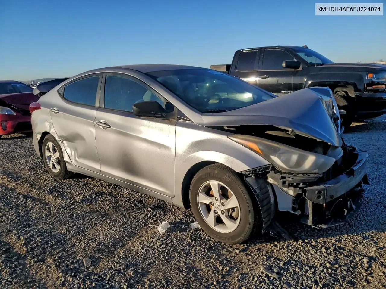 KMHDH4AE6FU224074 2015 Hyundai Elantra Se