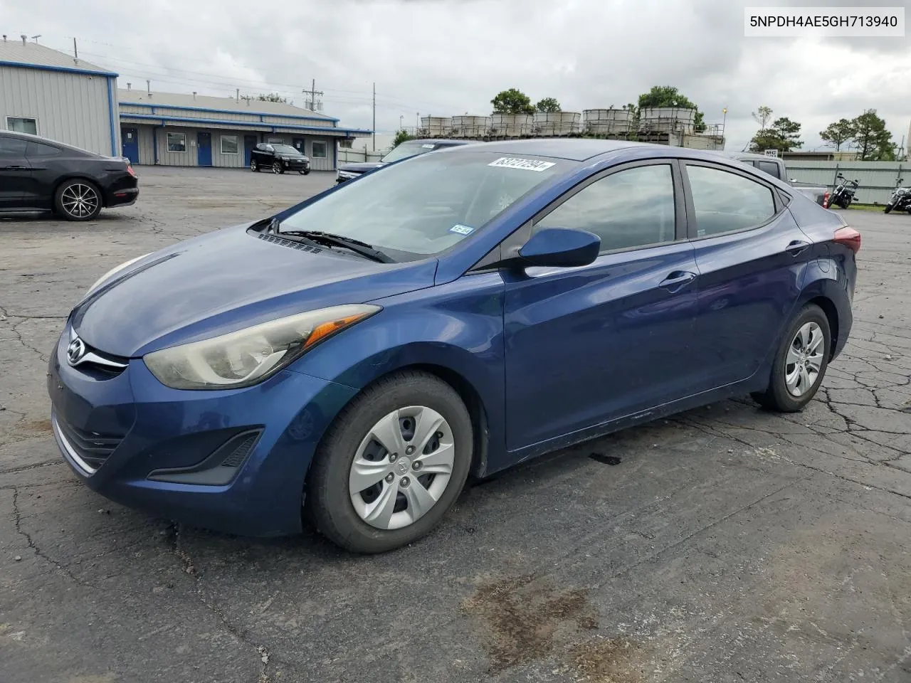 2016 Hyundai Elantra Se VIN: 5NPDH4AE5GH713940 Lot: 63727294