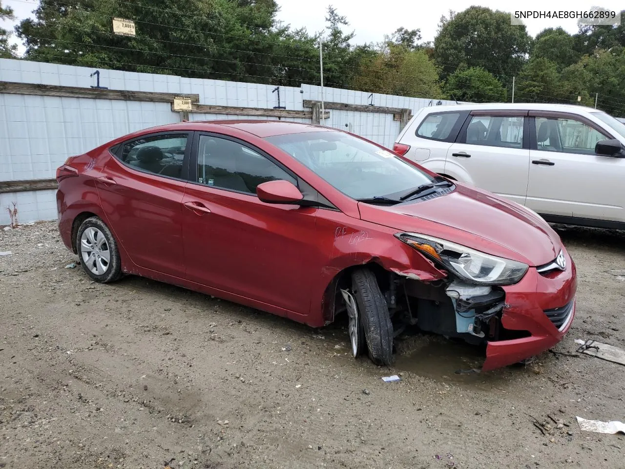 2016 Hyundai Elantra Se VIN: 5NPDH4AE8GH662899 Lot: 71820394