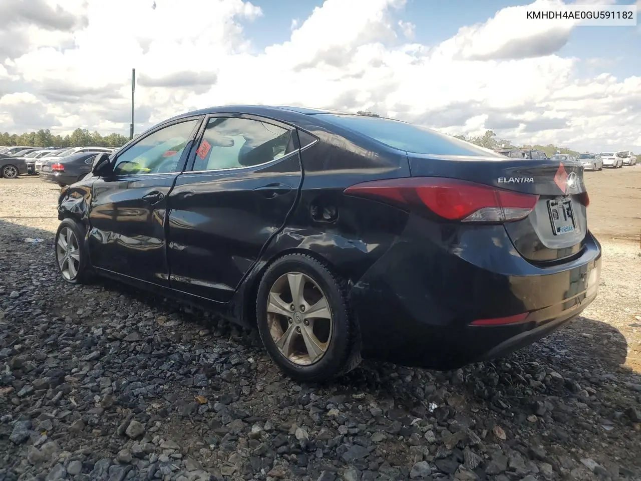 KMHDH4AE0GU591182 2016 Hyundai Elantra Se