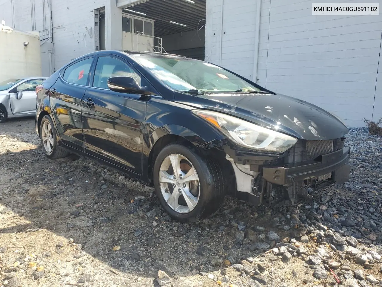 KMHDH4AE0GU591182 2016 Hyundai Elantra Se