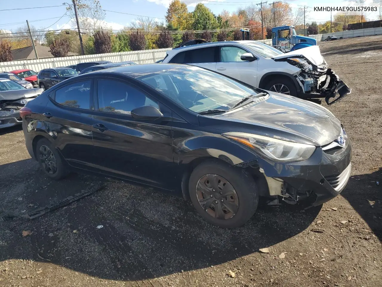 KMHDH4AE9GU575983 2016 Hyundai Elantra Se