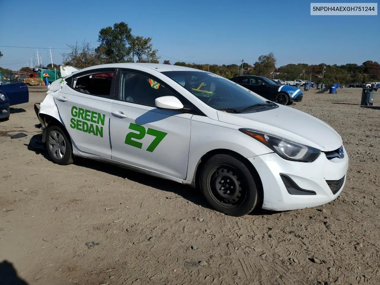 5NPDH4AEXGH751244 2016 Hyundai Elantra Se