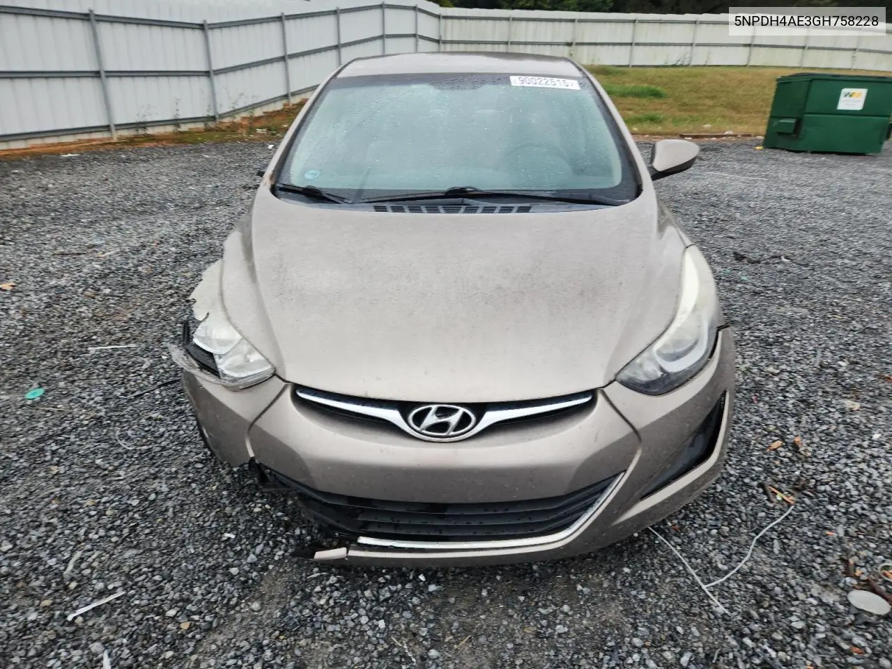 5NPDH4AE3GH758228 2016 Hyundai Elantra Se