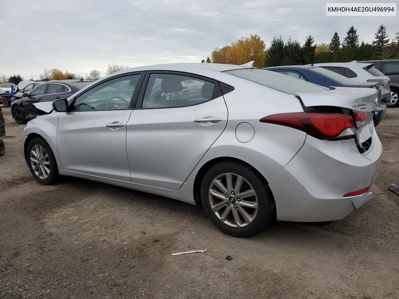 KMHDH4AE2GU496994 2016 Hyundai Elantra Se