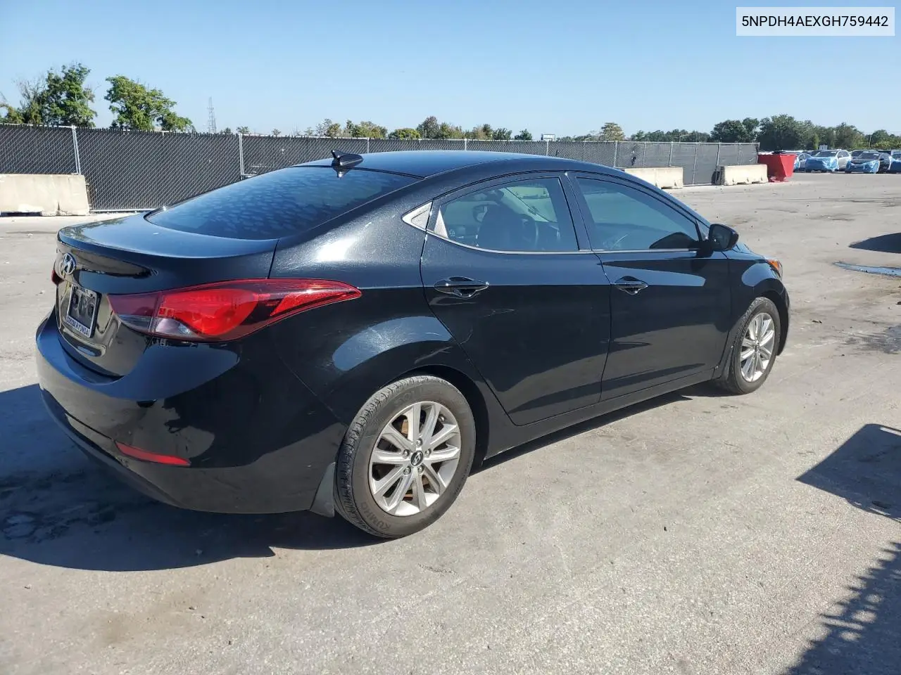 5NPDH4AEXGH759442 2016 Hyundai Elantra Se