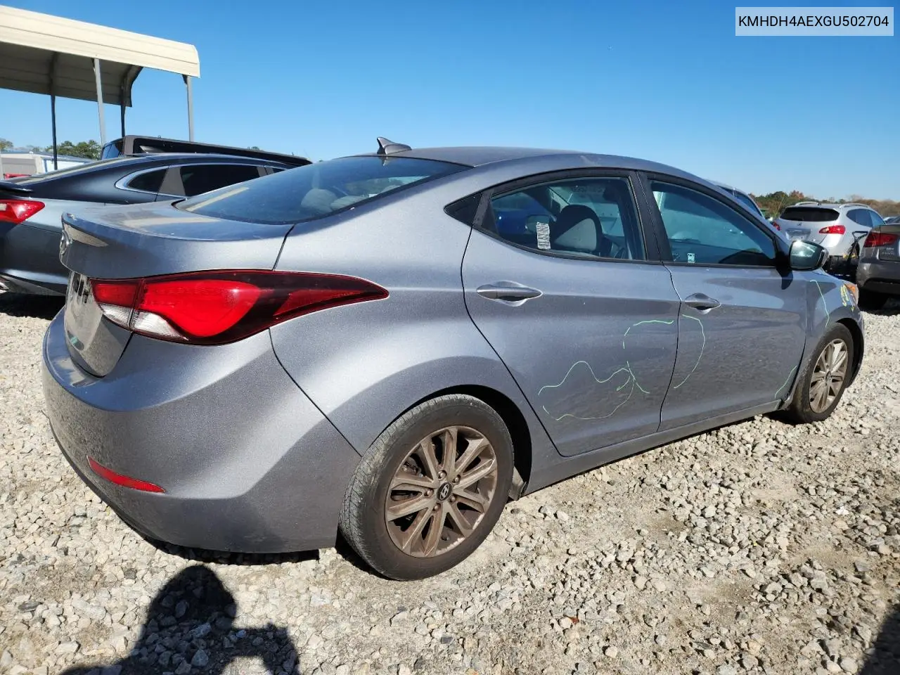 KMHDH4AEXGU502704 2016 Hyundai Elantra Se