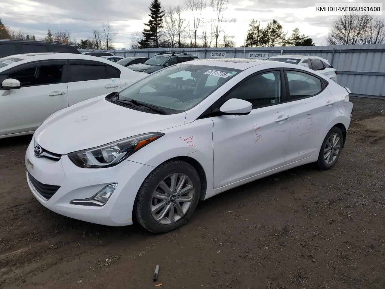 KMHDH4AE8GU591608 2016 Hyundai Elantra Se