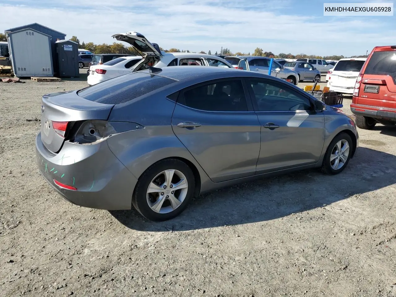 KMHDH4AEXGU605928 2016 Hyundai Elantra Se
