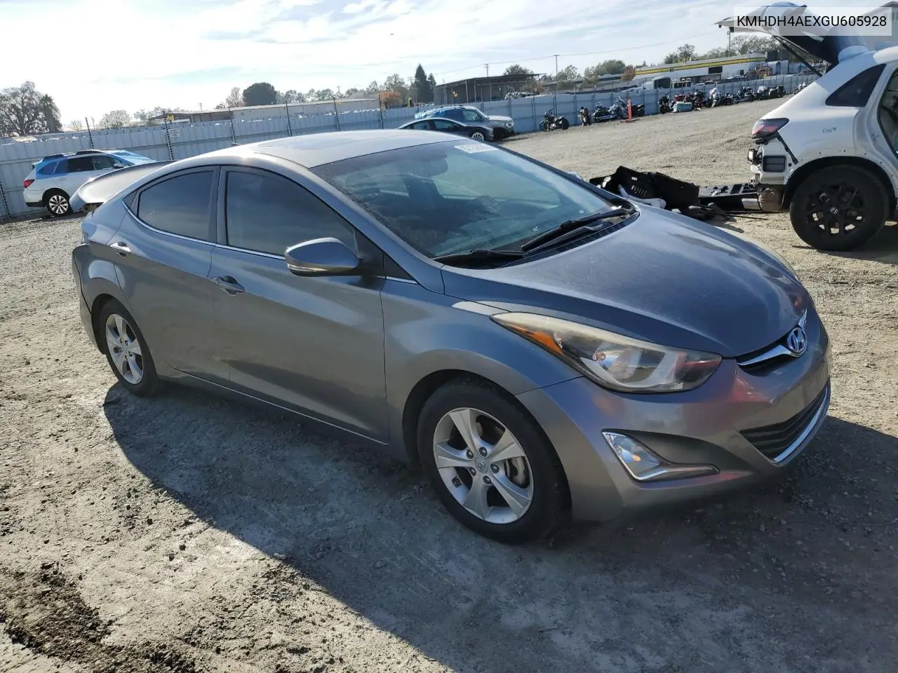 KMHDH4AEXGU605928 2016 Hyundai Elantra Se