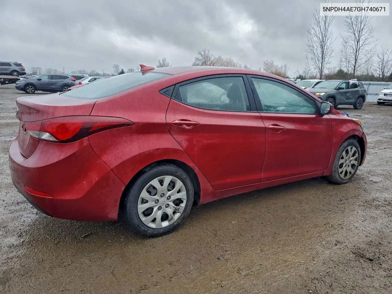 5NPDH4AE7GH740671 2016 Hyundai Elantra Se