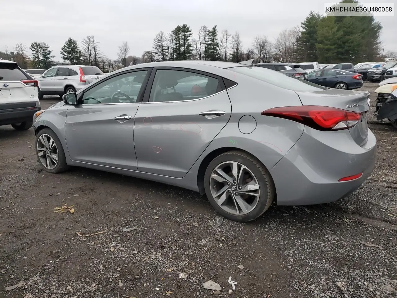 KMHDH4AE3GU480058 2016 Hyundai Elantra Se