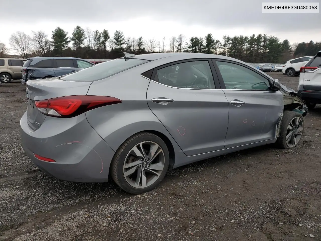 KMHDH4AE3GU480058 2016 Hyundai Elantra Se